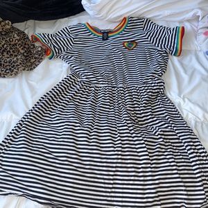 Hot topic rainbow baby doll dress